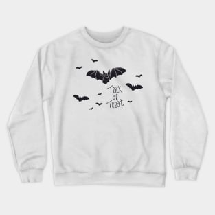 monochrome cute bat swarm silhouette for halloween celebration Crewneck Sweatshirt